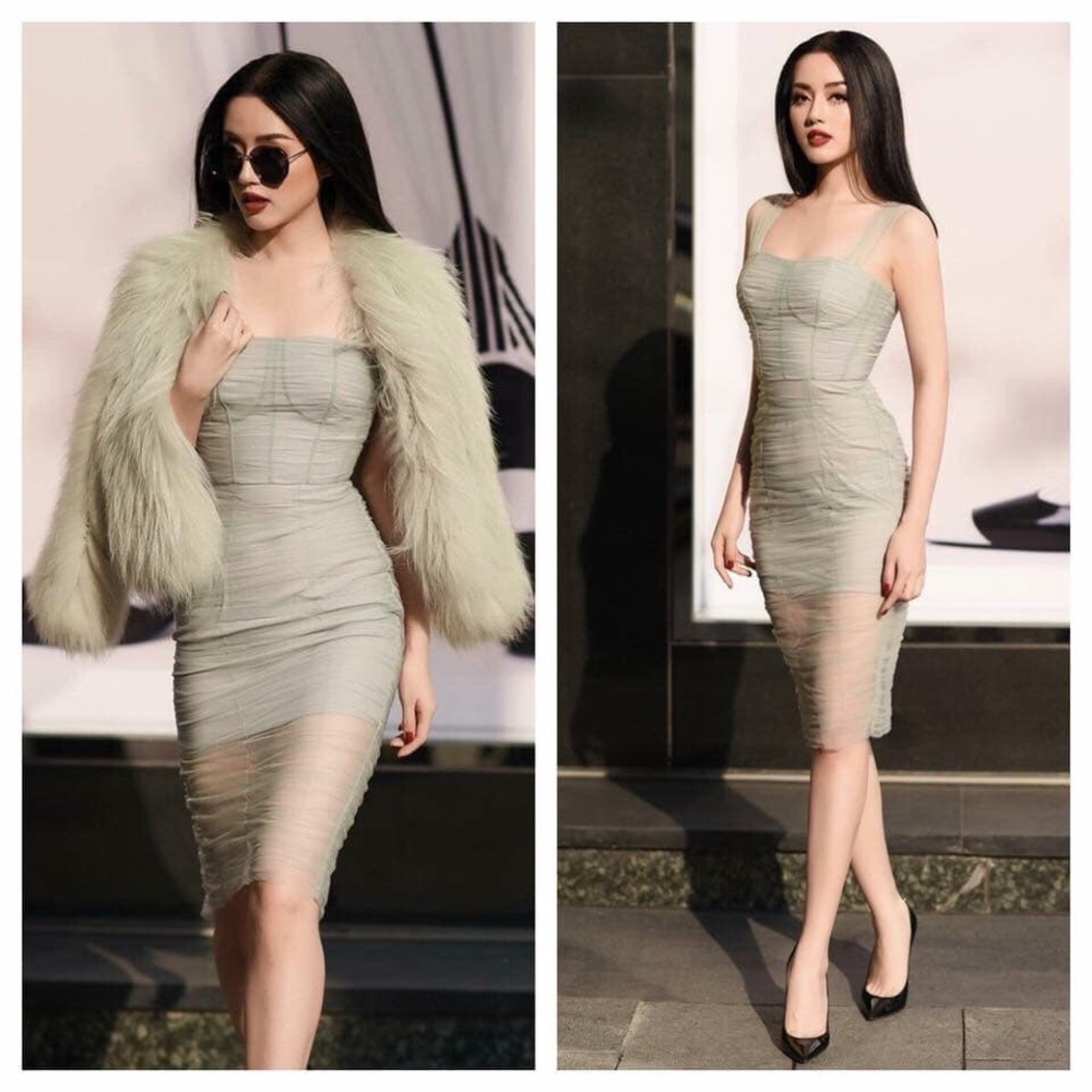 Evening mesh dress